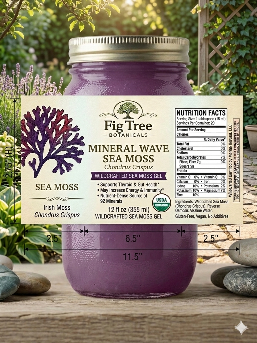 Mineral Wave Sea Moss Gel – 16oz Wildcrafted Purple Irish Moss