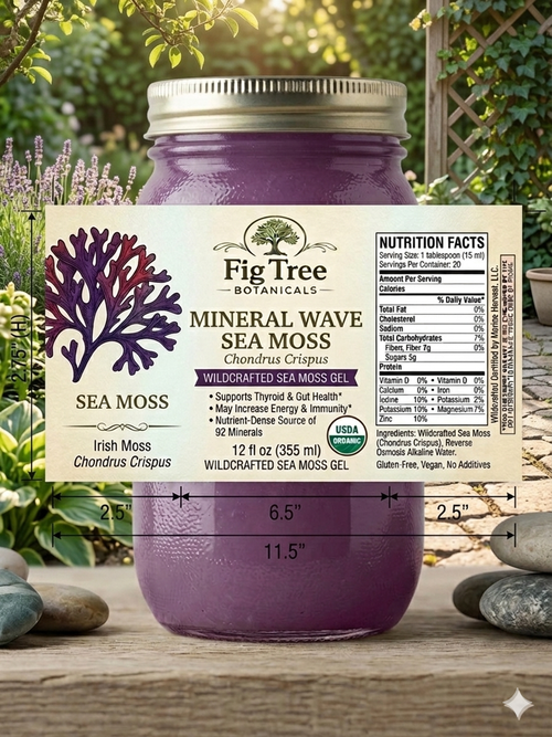 Mineral Wave Sea Moss Gel – 16oz Wildcrafted Purple Irish Moss